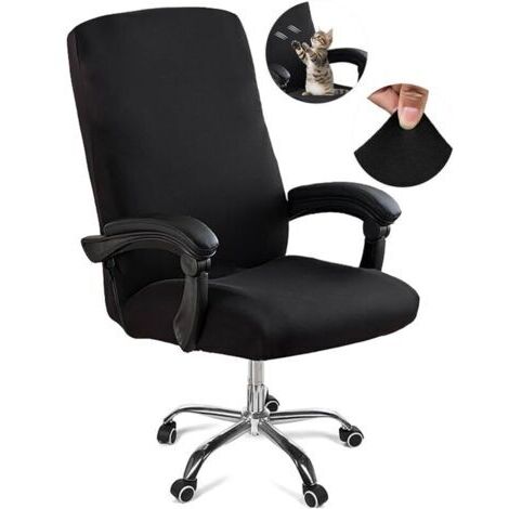Ede Housse de chaise de bureau, amovible et lavable, avec fermeture éclair, universelle, douce et lavable, pour animaux de compagnie