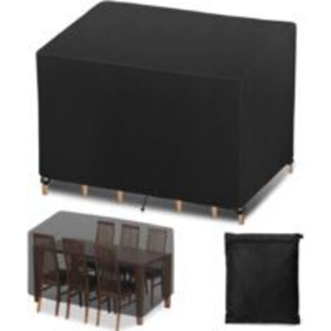 Ede Housse de Protection Imperméable pour Salon de Jardin Bâche de Protection Étanche Tissu Oxford Housse de Meubles de Jardin Housse de Table Extérieur (200 x 160 x 70cm)-1pc