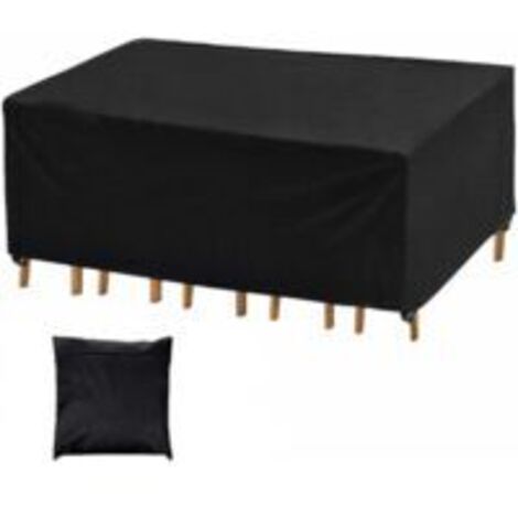 Ede Housse Table Jardin Carre, Housse Protection Salon de Jardin Imperméable, 420D Bache Table de Jardin Exterieur, 120x120x74cm