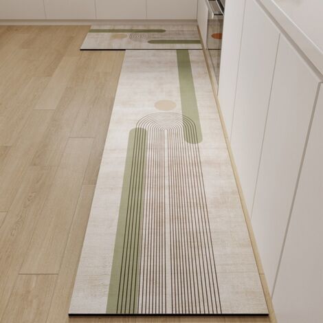Ede Impression simplifiée 4020cm (Terre de diatomées) Tapis de sol de cuisine, tapis ménager long, facile à nettoyer, tapis de sol en terre de diatomées, absorbant et antidérapant