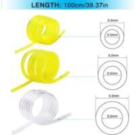 Ede Kit de 10 durites d'essence (1 m), filtre à essence, pompe à essence, joint de réservoir, pour tondeuse à gazon, souffleur, tronçonneuse