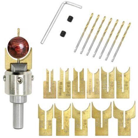 Ede Kit d'outils sphériques en carbure de tungstène avec lame de 6 à 25 mm pour le travail du bois, la découpe de perles et autres travaux manuels.