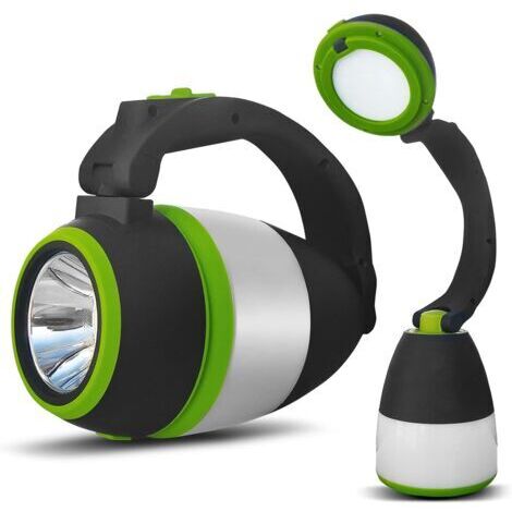 Ede Lampe de camping LED 3 en 1, lampe de bureau, lampe torche, 1 W, 60-200 lm, alimentation : 3 piles AA 1,5 V