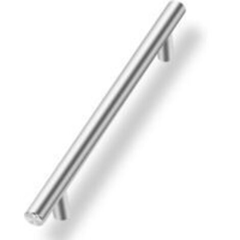 Ede Lot de 10 poignées de porte de cuisine en acier inoxydable, pour tiroirs et autres meubles, entraxe de 160 mm, finition brossée.