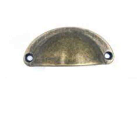 Ede Lot de 10 poignées de tiroir Sollbry 81 mm, poignées vintage pour armoires, commodes, penderies et meubles de cuisine, décoratives avec vis (bronze) (10, bronze antique)