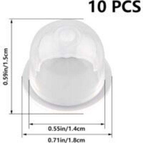 Ede Lot de 10 poires d'amorçage pour carburateur de tronçonneuse, pompe universelle en plastique, piston en forme de poire, accessoires, DOLASO