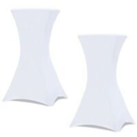 Ede Lot de 2 housses noires pour table haute pliante 110 CM(blanc)