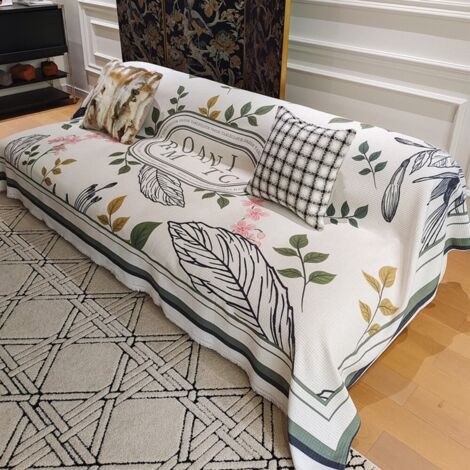 Ede Murmures parmi les fleurs 180X230 Coussin de canapé monobloc, housse de canapé intégrale anti-griffures de chat, adaptée à toutes les saisons, serviette/housse de canapé