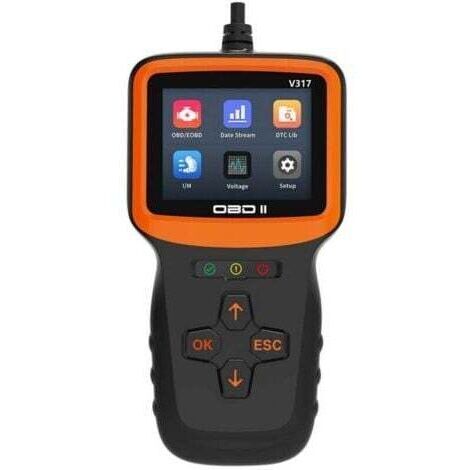 Ede Obd2 Valise Diagnostic Auto, Obd2 Diagnostic Français Lecteur De Véhicule pour Tous Les Véhicules Après 2000, Lecteur De Défauts avec Toutes Les Fonctionnalités Obdii