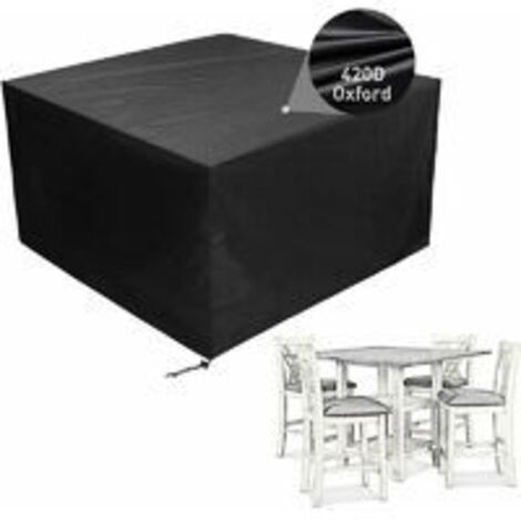 Ede Patio Furniture Cover Waterproof Outdoor Sectional Sofa Set Covers, Outdoor Rectangle Table and Chair Set Covers, Dust Proof Furniture Protective Cover carré 135×135×74cm, Ensoleillé