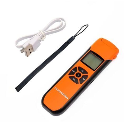Ede Photometre Fibre Optique,Mini Portatif Léger Laser Fibre Optique Compteur De Lumière à Fibre Pour Tester 7 Longueurs D'onde Calibrées Compteur De Puissance Optique Haute Précision Rechargeable