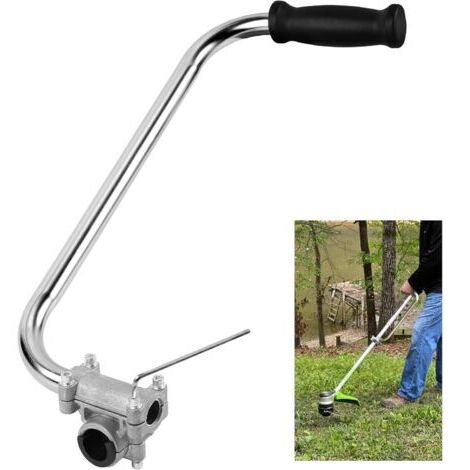 Ede Poignée de coupe-herbe ergonomique en aluminium avec pince de fixation pour l'entretien des pelouses, l'aménagement paysager et la tonte de jardin.