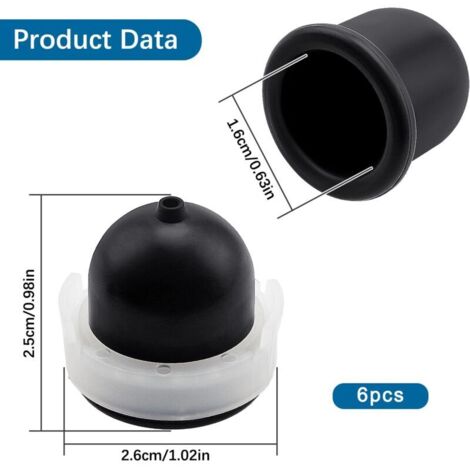 Ede Pompe d'amorçage de carburateur, bille d'amorçage, compatible avec les moteurs Briggs & Stratton 496115, 4180 et 5085