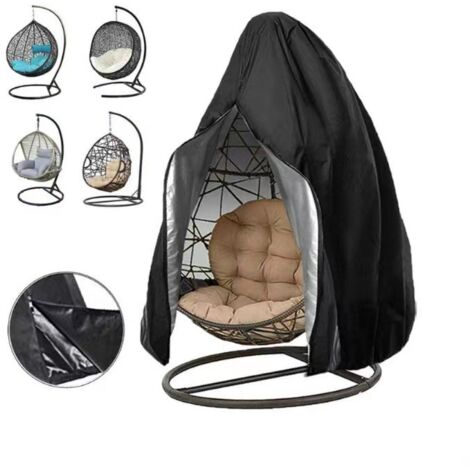 Ede Version à fermeture éclairM (200230)Housse imperméable et anti-poussière en tissu Oxford 210D pour balancelle de jardin, chaise suspendue, panier suspendu ou balançoire de terrasse.