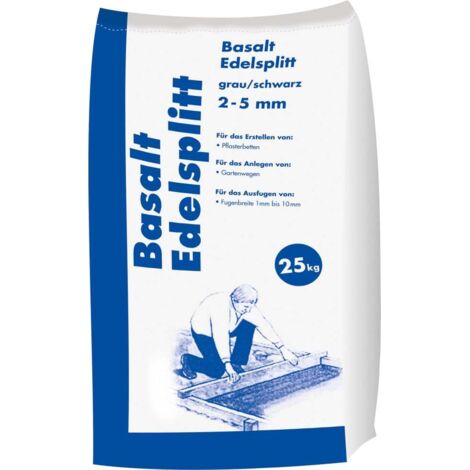 Edelsplitt Basalt 2 - 5 mm grau/schwarz 25 kg Kies & Splitt
