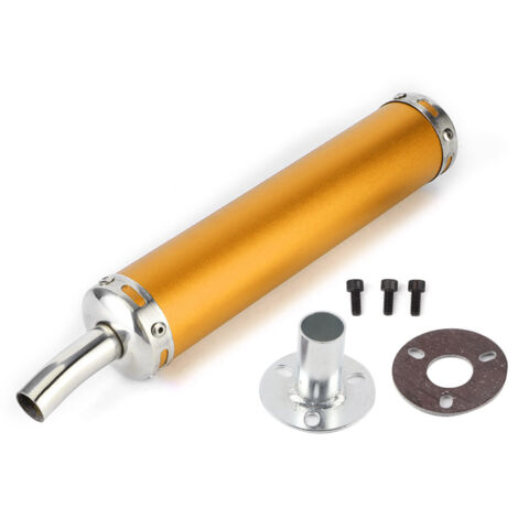 Edelstahl-2-Takt-Motorradschalldämpfer – 20 mm, Gold, Custom-Auspuffanlage