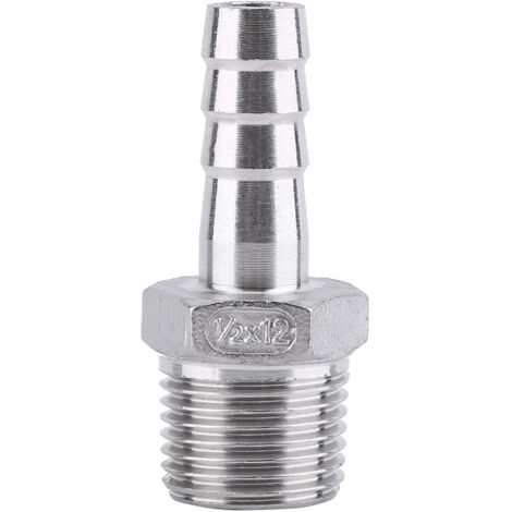 Edelstahl-Außengewinde-Gartenschlauchverbinder (1/2" x 12 mm)
