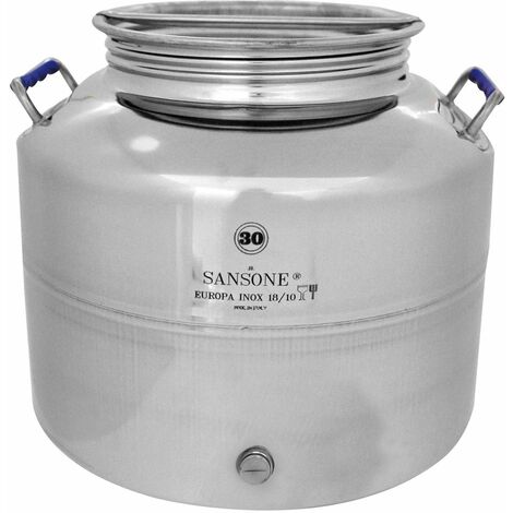 Edelstahl -Bidon -Inhalt Bidon für Öl 30 Liter Sansone Modell Europa