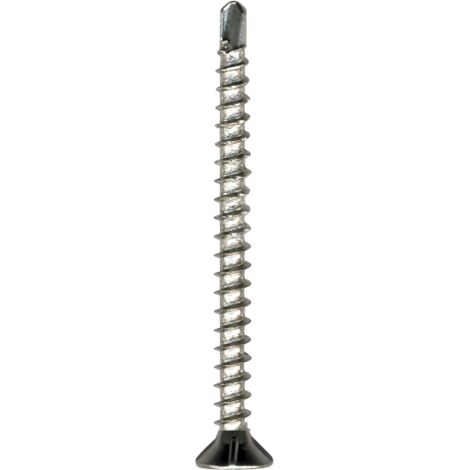 Edelstahl-Bohrschraube (A2) 4,8x38 mm mit Bohrspitze, 1 Pack = 100 Stück