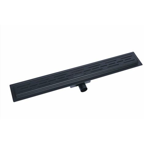 Edelstahl-Duschrinne 80 cm (schwarz)
