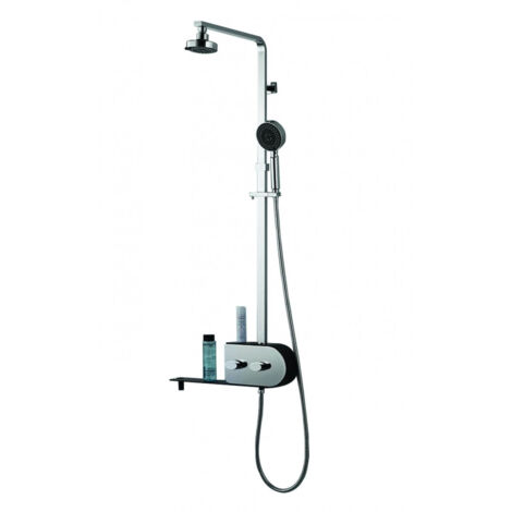Edelstahl Duschsäule 150 x 44 cm mit tropischem Regen und abnehmbarem Duschkopf für Ihre Dusche, Spa, Hammam  2