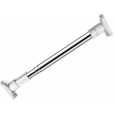 ONTWAY Edelstahl-Duschvorhang-Spannstange ohne Bohren, 50 bis 80 cm, Teleskop-Gummistange für Schrank/Badewanne/Fenster/Wäscheständer