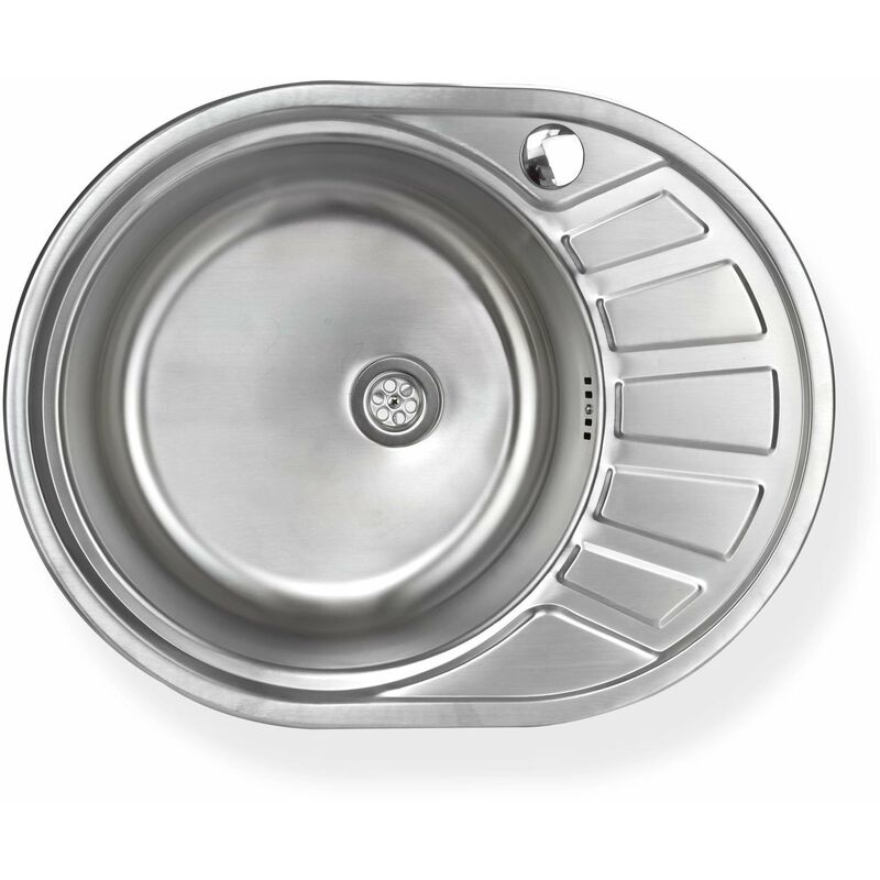 Edelstahl Spülbecken Rund - 32cm Einbauspüle Für Küche & Camping