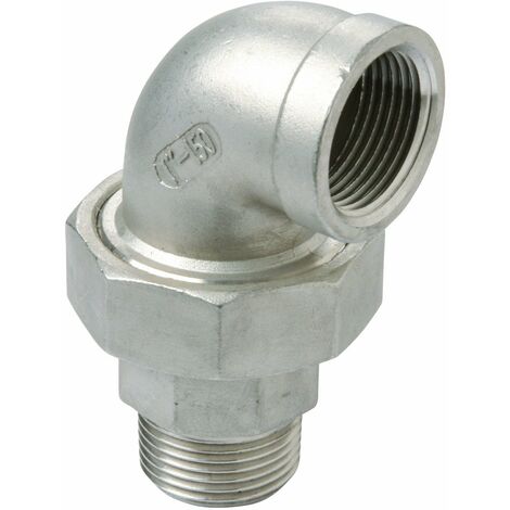 Edelstahl Fitting 98 Winkel Verschraubung 3/4" IG/AG V4A
