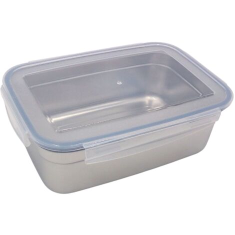 Edelstahl Frischhaltedose 550ml Vorratsdose Brotdose Lunchbox Klickverschluss
