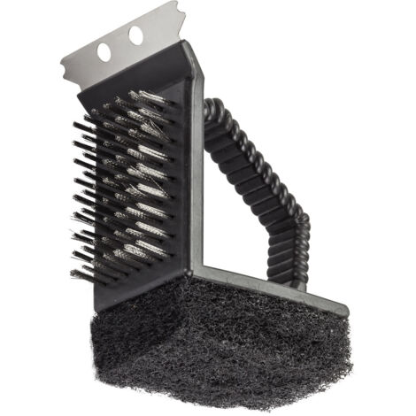 Edelstahl Grill Reinigungsbürste Grillbürste BBQ Grillrost Bürste 3in1