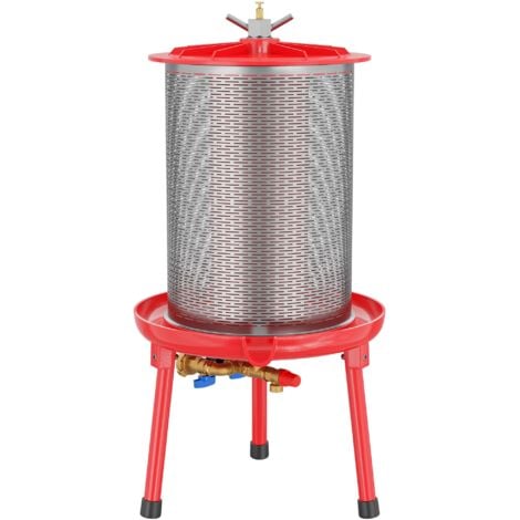 Edelstahl Hydropresse mit 40 Liter Korbinhalt, Wasserdruckpresse mit 3 bar zum Pressen von Obst
