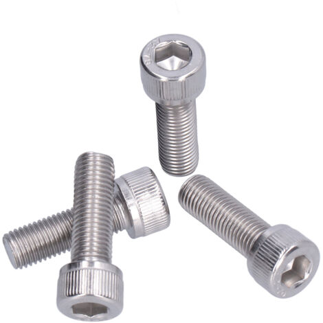 Edelstahl-Innensechskantschrauben A2 M10x30 1,25 mm Feingewinde – 4er-Pack