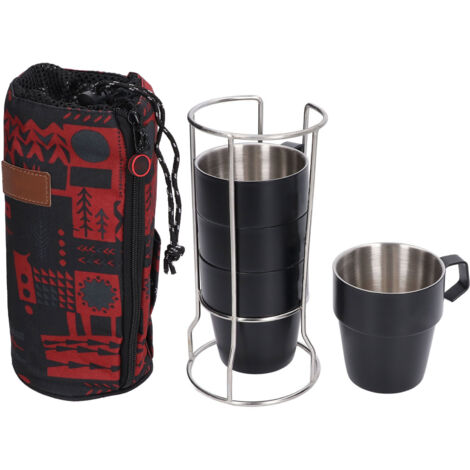 Edelstahl-Kaffeebecher, 300 ml, doppelwandig isoliert, vakuumisoliert, tragbarer Isolierbecher für heiße/kalte Getränke