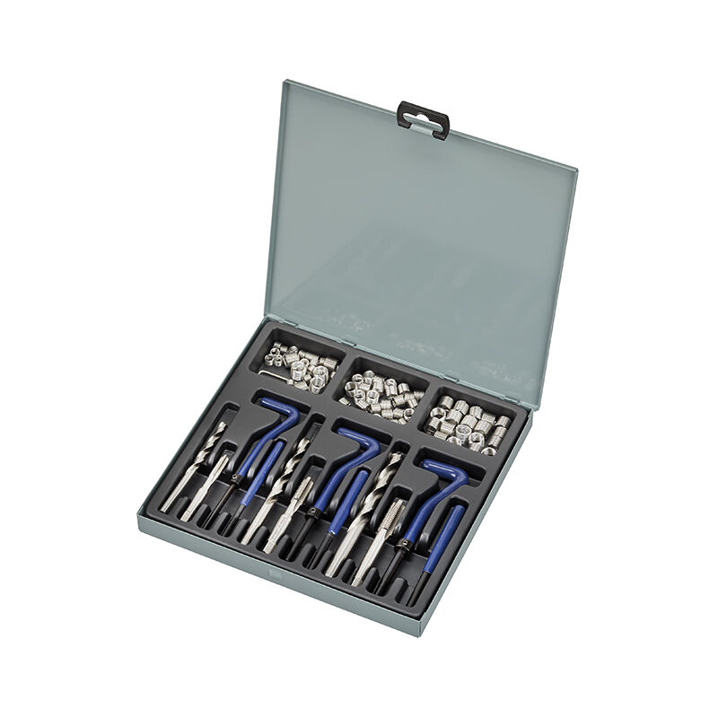 Image of Edelstahl M6-M10 metrisches Reparatur-Sortiment-Set 87-tlg Fervi e011c