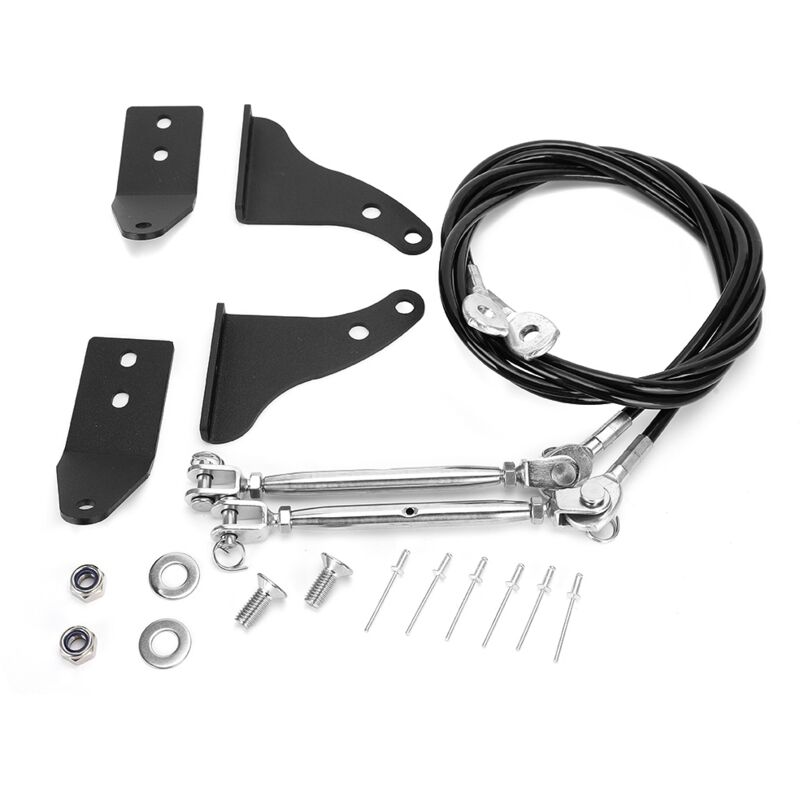 Image of Edelstahl-Motorhauben-Hilfssatz für TJ 1997-2006, Innen- und Außenmodifikation