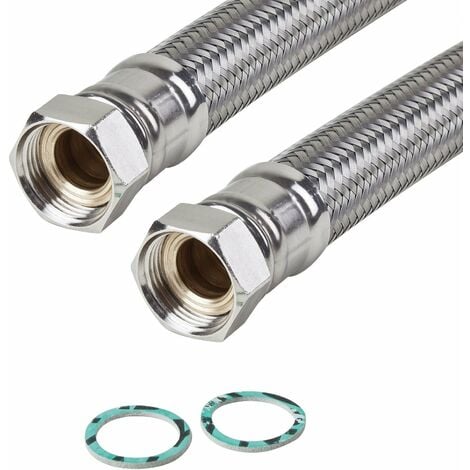 BREMBOFLEX Edelstahl Panzerschlauch 1/2" Zoll 50cm 500mm DN13 Flexschlauch