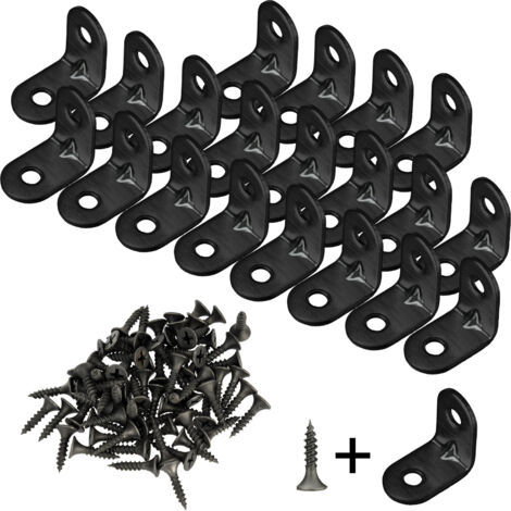 Edelstahl-Rahmenwinkel 30x30x16 mm mit 20 Stück und 80 Schrauben – Professionelles Befestigungsset für Türen, Fenster und Möbel