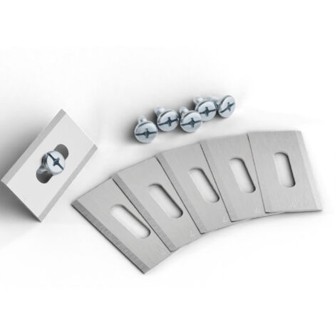 Edelstahl-Rasenklingen mit zwei Schneiden, 35,8 x 18,5 x 0,65 mm (Silber, 30 Stück)