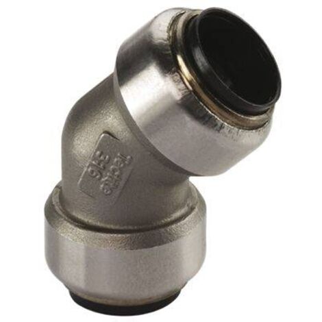 Edelstahl Steckfitting Tectite Bogen 45° 28 mm innen-innen lösbar DVGW