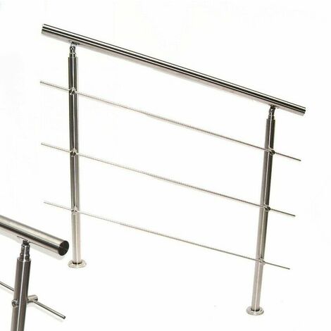 Edelstahl Treppengeländer 100 Handlauf Geländer Balkongeländer 3 Querstäbe 57206