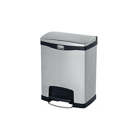 Edelstahl-Tretabfallsammler SLIM JIM®  Volumen 30 l  BxHxT 326