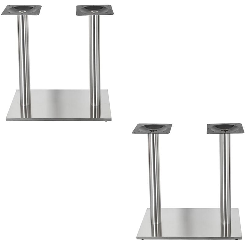 Edelstahl Untergestell Tischbein Tischplattenträger Säule Sockelfüße Tischfuß 2x