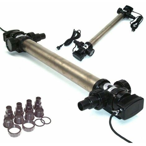 Edelstahl UVC Lichtfilter 55W UV Gerät Teichklärer Wasserklärer Teichfilter
