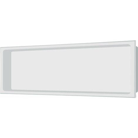Edelstahl Wandnische 30 x 90 cm (weiß)