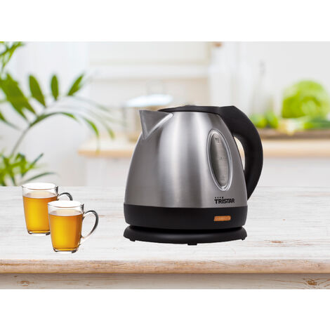 Edelstahl Wasserkocher 1,2 Liter 360° drehbar kabellos 850 Watt