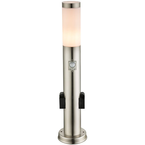 BRILLIANT Lampe Chorus für Außensockelleuchte 44 edelstahl 1x 20W, enthalten) (nicht spritzwassergeschützt IP-Schutzart: E27, A60, - Normallampen geeignet Steckdose