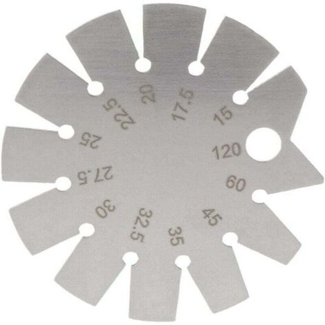 Edelstahl-Winkelmesser mit Messbereich von 15° bis 120°