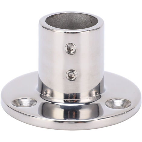 Edelstahl-Winkelverbinder für 25-mm-/1-Zoll-Rohre – Runde Basis für Bootsgeländer