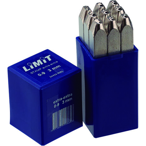 Edelstahl Zahlenlocher-Set, 4mm  Begrenzen Sie 244330304