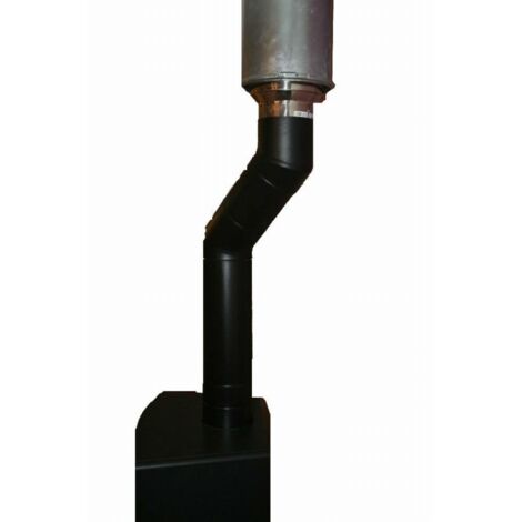 Edelstahlauslass 50 bis 70S 150 DOM.h800 Mattschwarz RAL 9019 POUJOULAT - 31150752BLACK